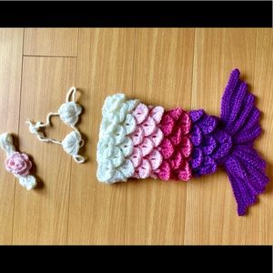0-3 months baby mermaid costume